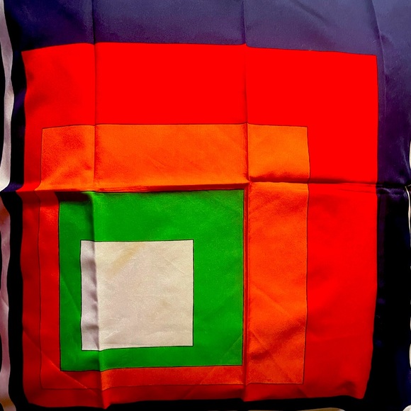 Box within a box multicolored scarf; Vibrant oozingng joy! - Picture 1 of 4